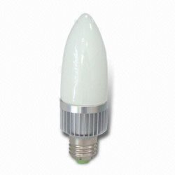 MS-BB373003-CW, Светодиодная лампа 3Вт, белого холодного света, цоколь E27/E26, колба типа свеча